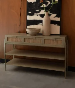Sidetable Yasu Rotan Beige 120cm