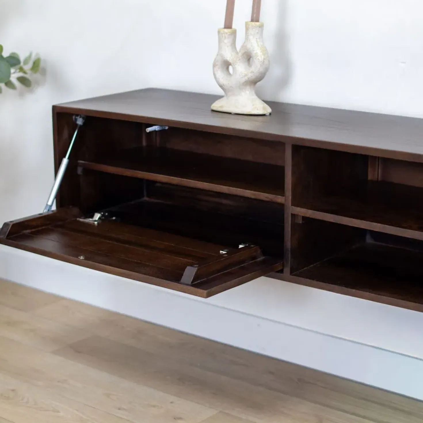 Sigge Zwevend Tv meubel walnoot 200cm