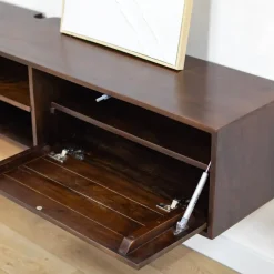 Sigge Zwevend Tv meubel walnoot 200cm