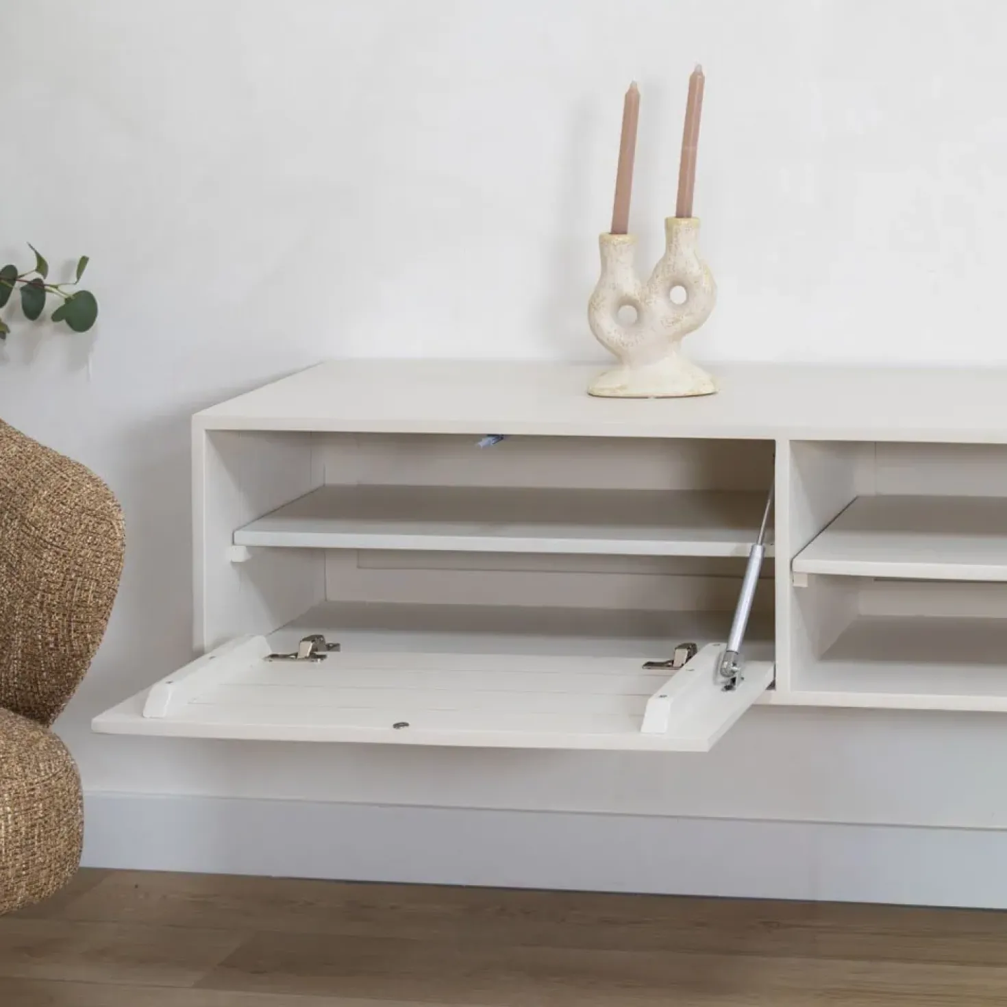 Sigge Zwevend Tv meubel zand 200cm