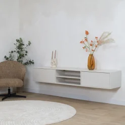 Sigge Zwevend Tv meubel zand 200cm