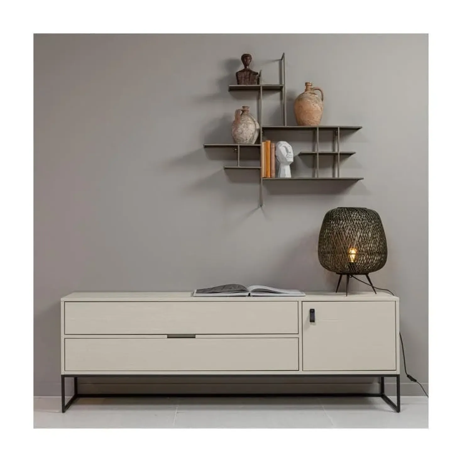 Silas TV Meubel 180 cm Grenen Dust 180cm
