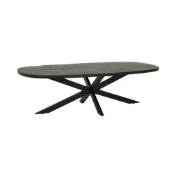 Silvi Salontafel deens ovaal zwart 130 cm