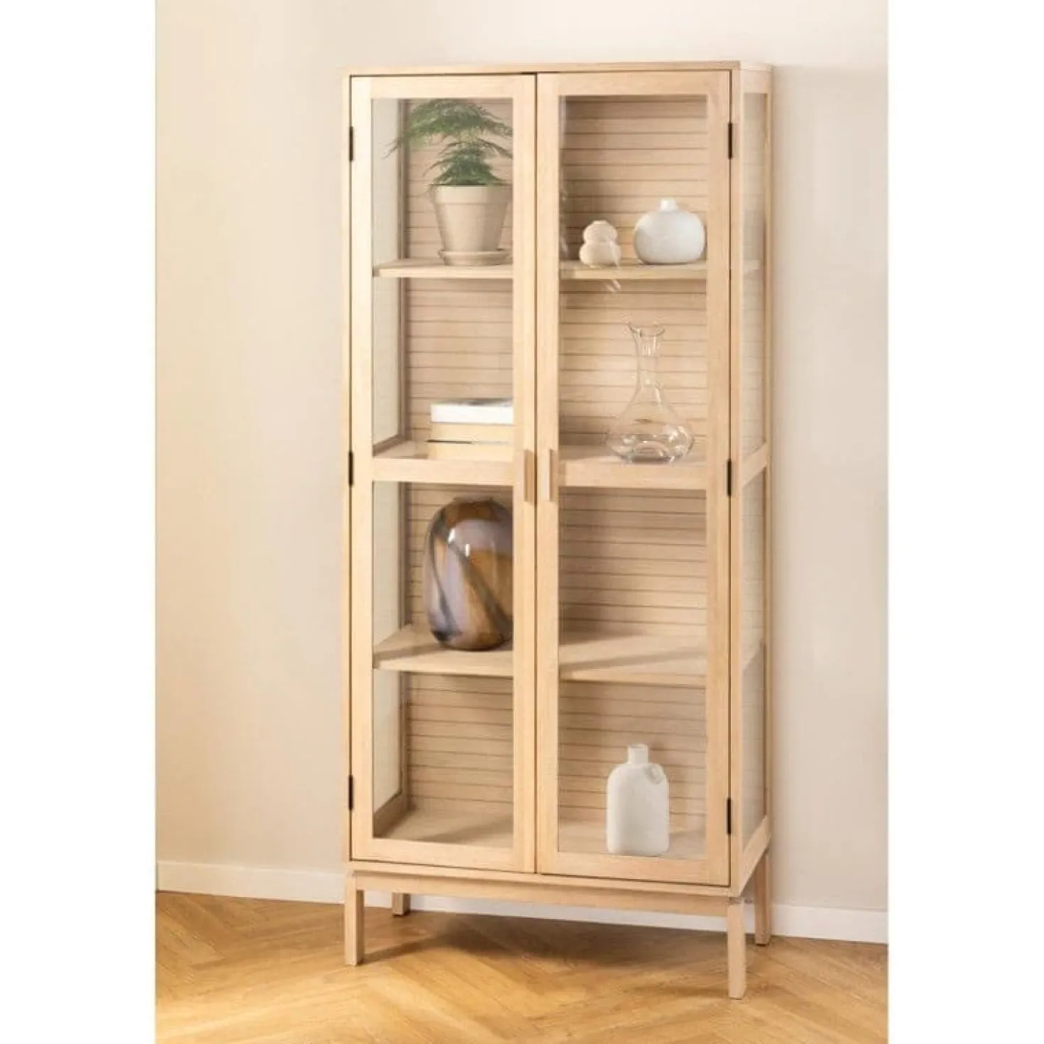 Silvon Vitrinekast Naturel 80cm