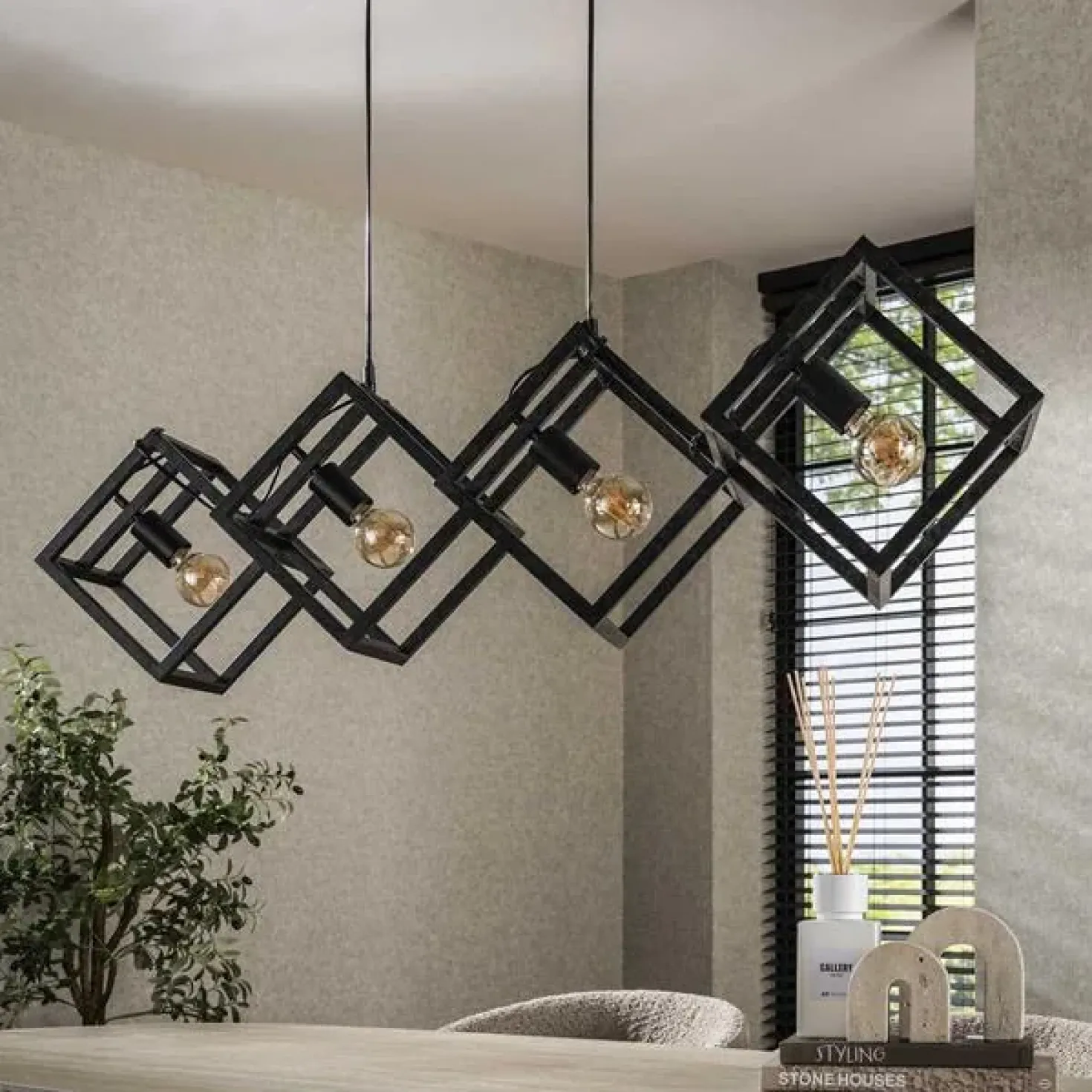 Skye 4-lichts Hanglamp Metaal