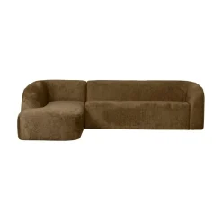 Sloping Hoekbank Links Structure Velvet Brass