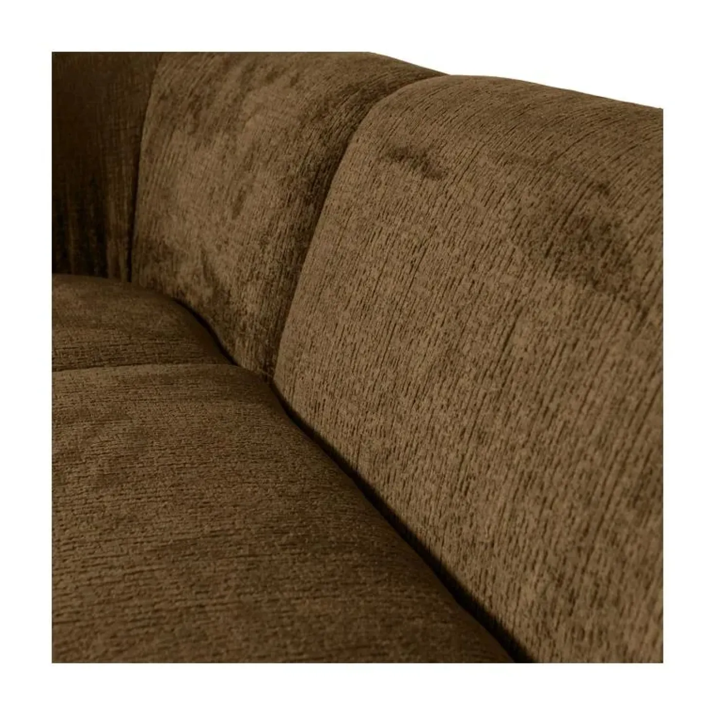 Sloping Hoekbank Links Structure Velvet Brass