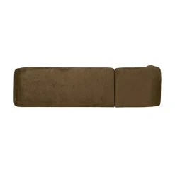 Sloping Hoekbank Links Structure Velvet Brass
