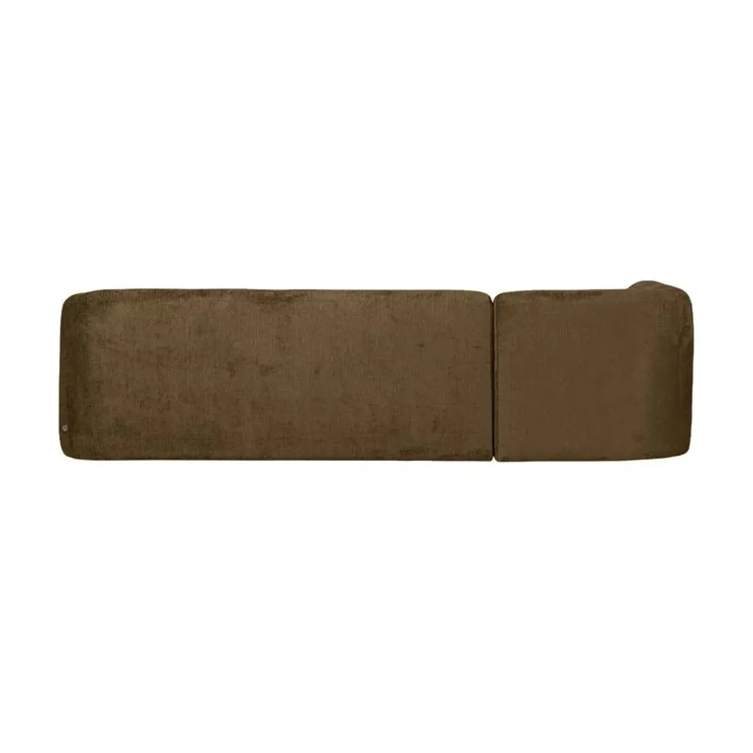 Sloping Hoekbank Links Structure Velvet Brass