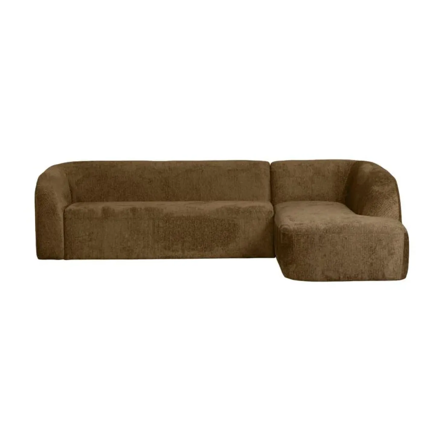 Sloping Hoekbank Rechts Structure Velvet Brass
