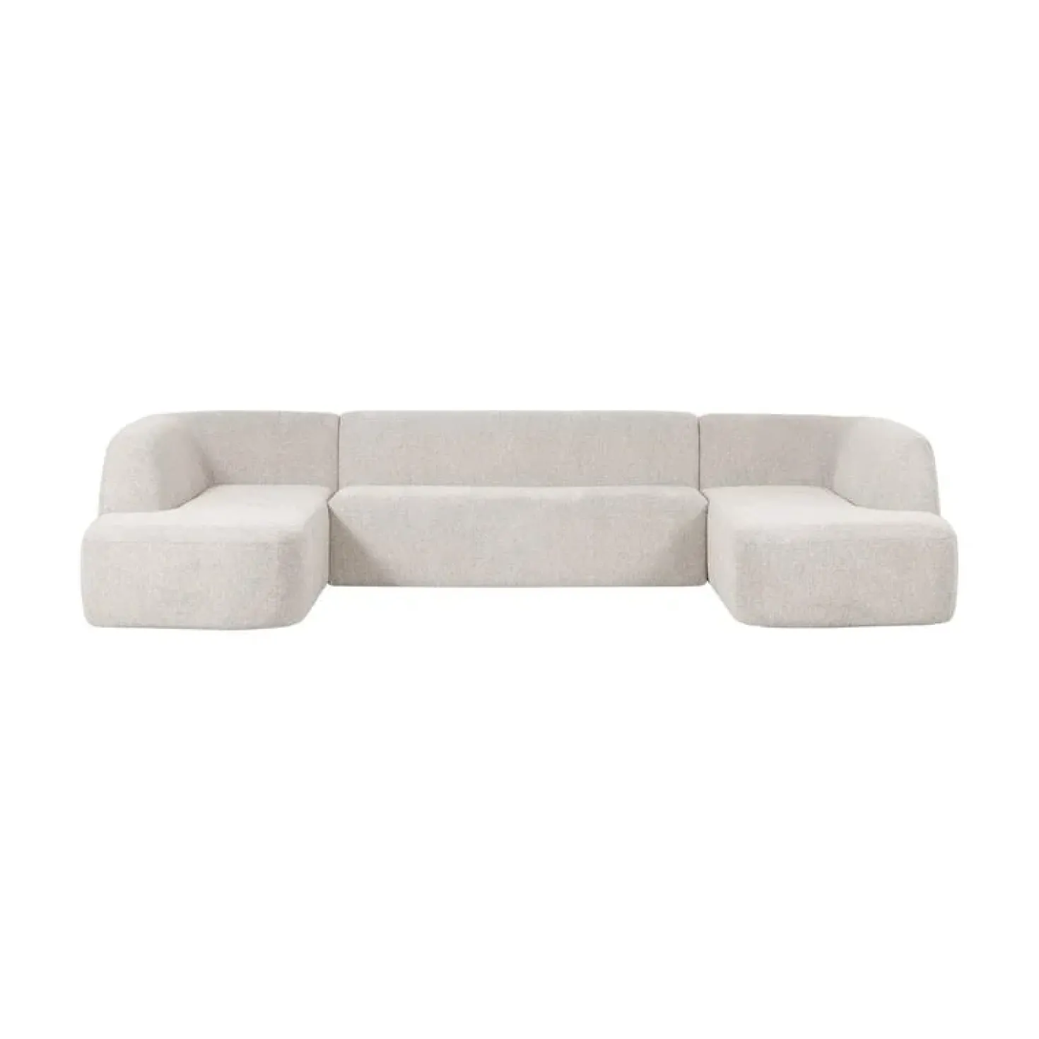 Sloping U-Vorm Bank Pearl Melange