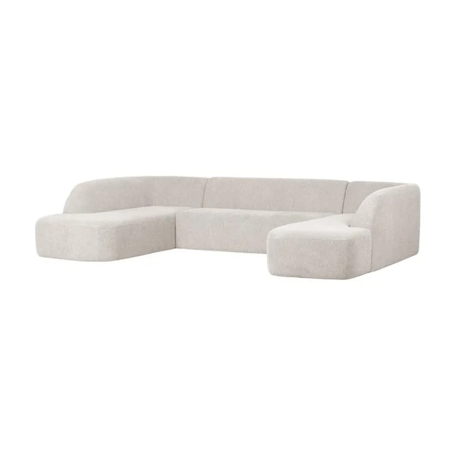 Sloping U-Vorm Bank Pearl Melange