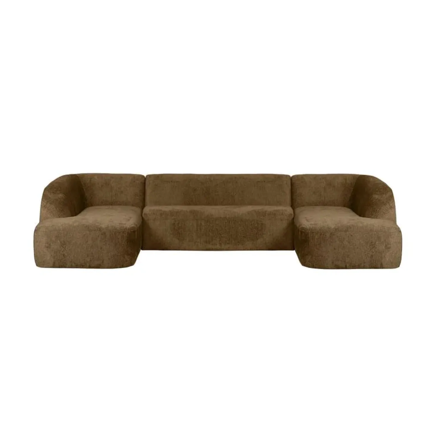 Sloping U-Vorm Bank Structure Velvet Brass