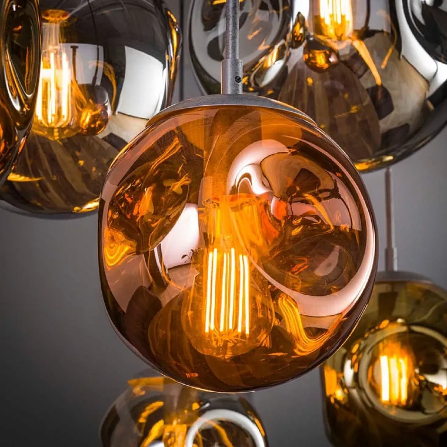 Solaro 7-lichts Hanglamp industrieel