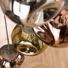 Solaro 7-lichts Hanglamp rond getrapt industrieel