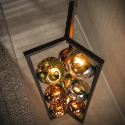 Solaro 9-lichts Vloerlamp Meerkleurig glas
