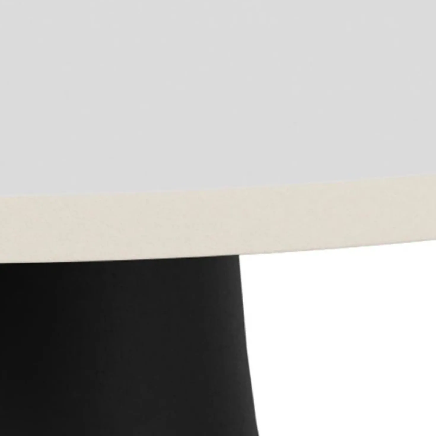 Solvani Salontafel hoog Rond Keramiek Zwart-Wit 45cm