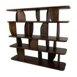 Sorano Boekenkast mangohout Walnoot 140 cm
