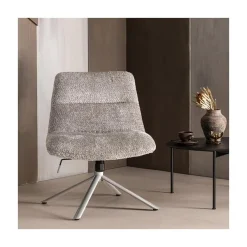 Soren Draaifauteuil Verstelbaar Wollig Grijs
