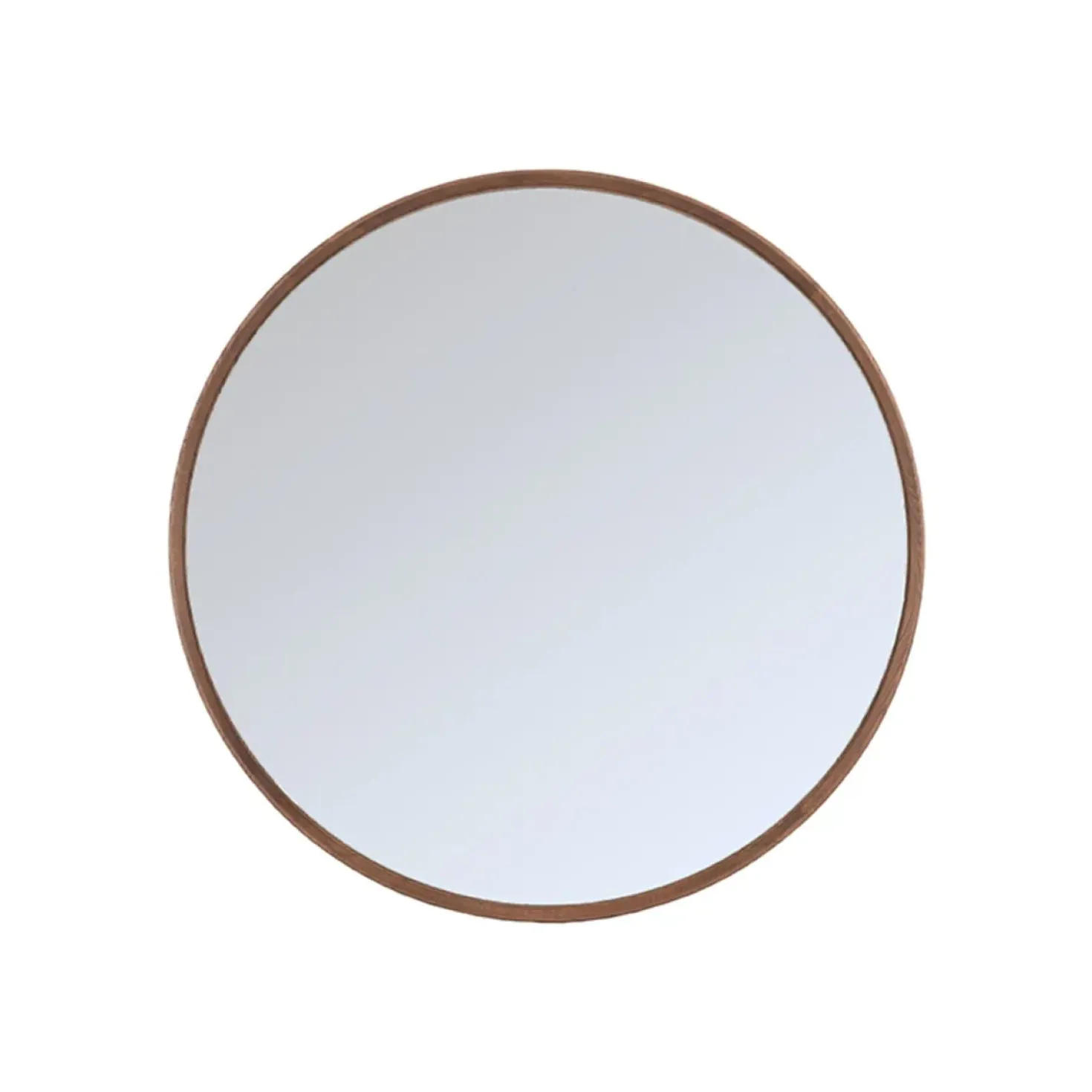Spiegel Oliva Bruin rond Eikenhout 90cm