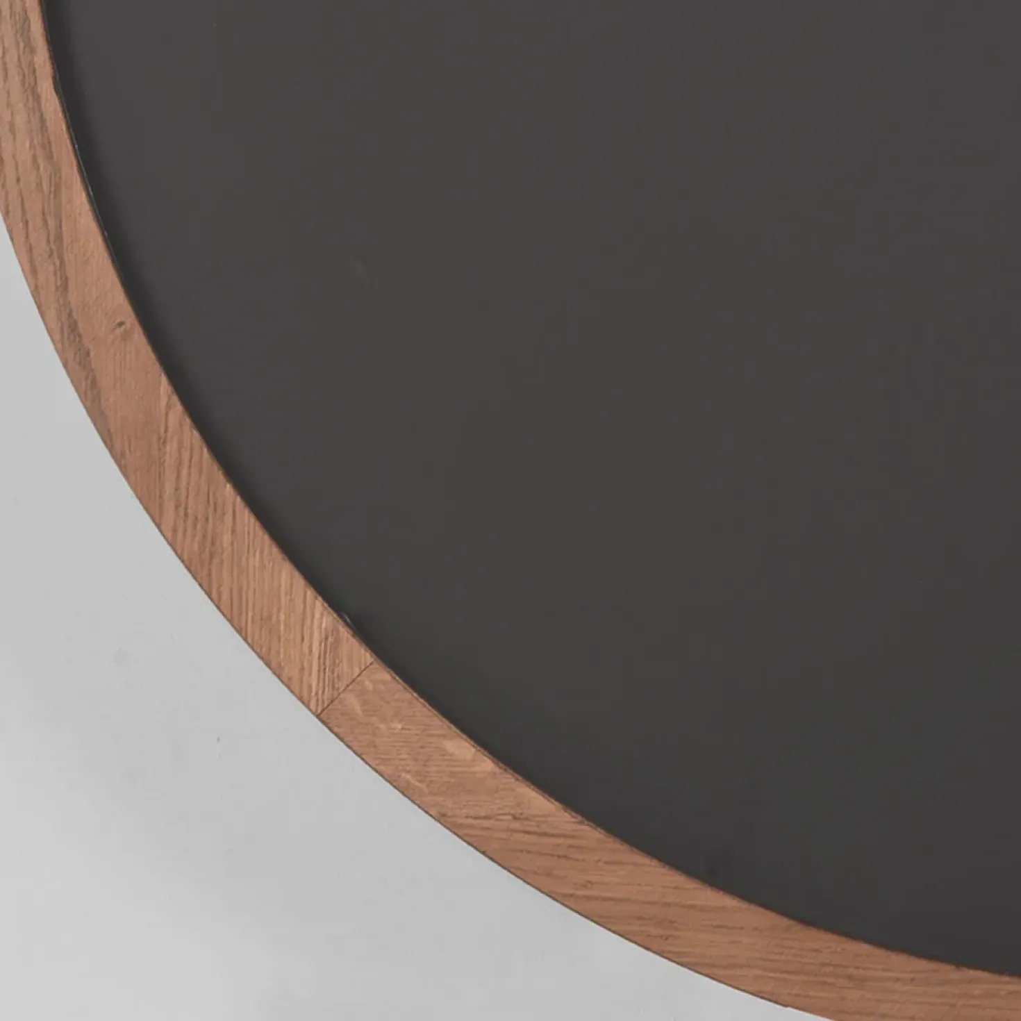 Spiegel Oliva Walnoot rond Eikenhout 110cm