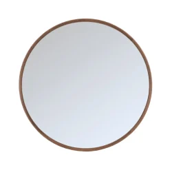 Spiegel Oliva Walnoot rond Eikenhout 110cm