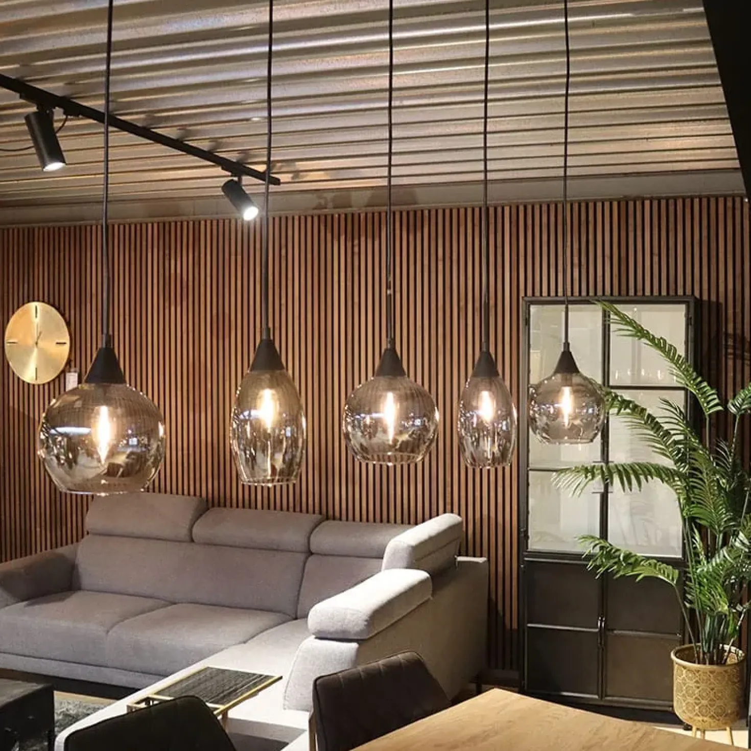 Spix Hanglamp 5-lichts smoke glas