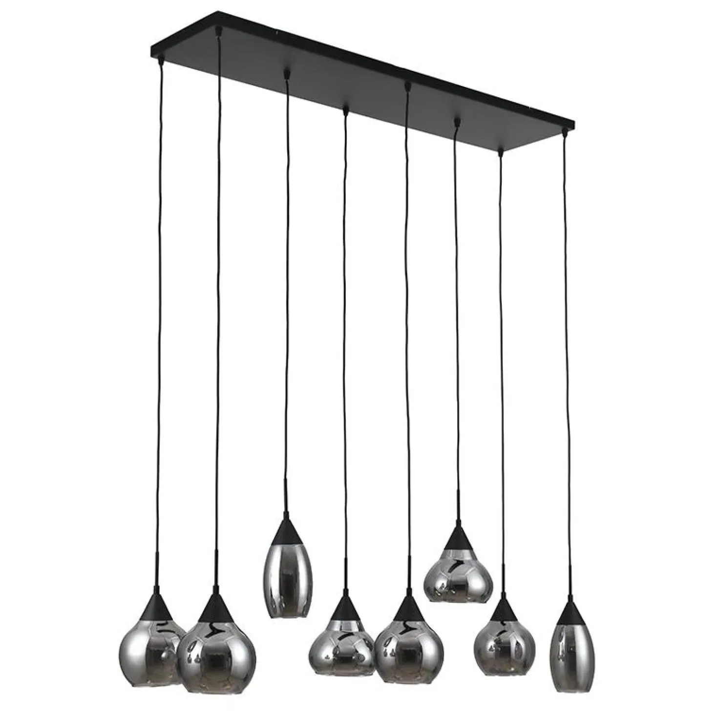 Spix Hanglamp 8-lichts smoke glas