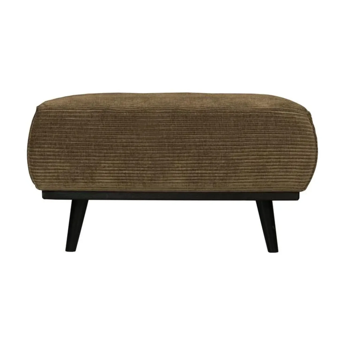 Statement Hocker Ribstof Olijfgroen 80cm