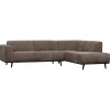 Statement Hoekbank Rechts Ribstof Taupe