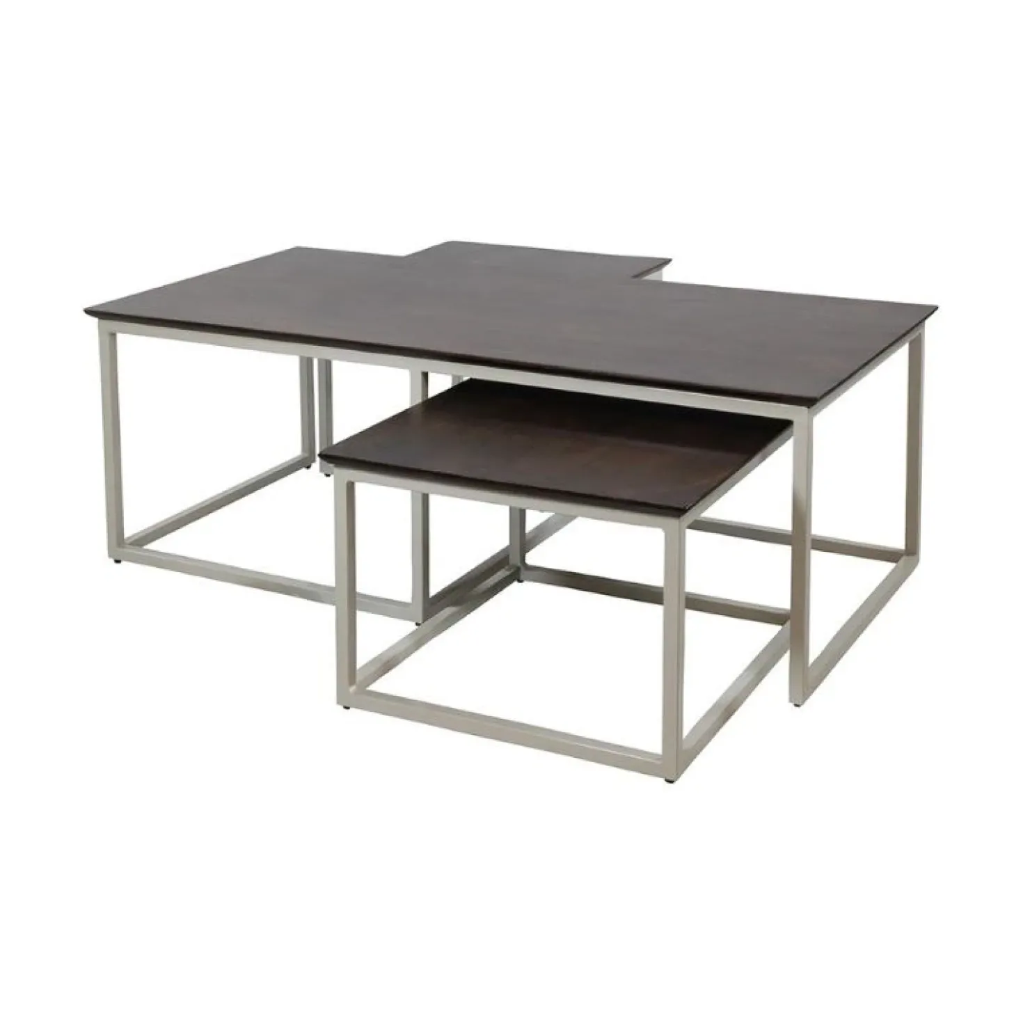 Stella Salontafel set van 2 rechthoek Walnoot