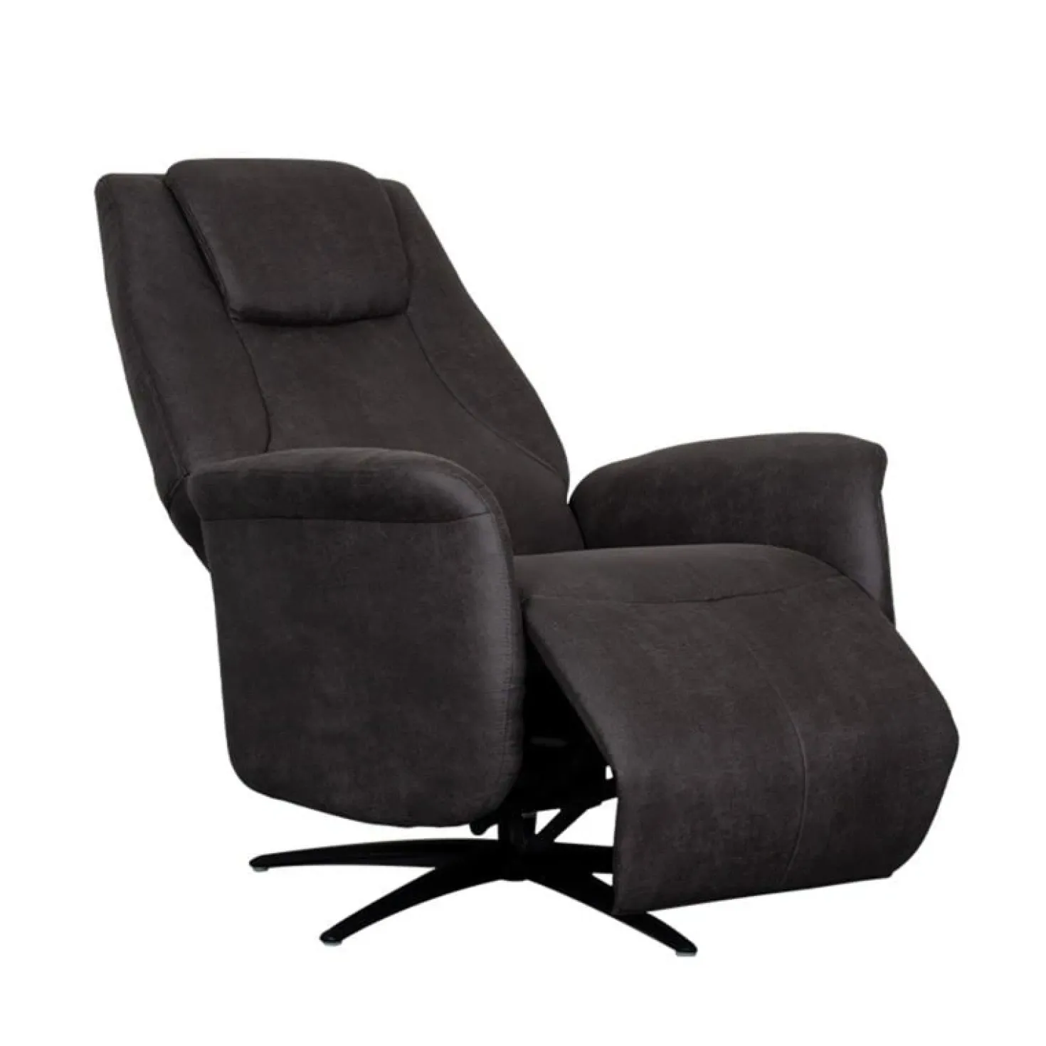 Stockholm Fauteuil Antraciet Microleder Elektrisch