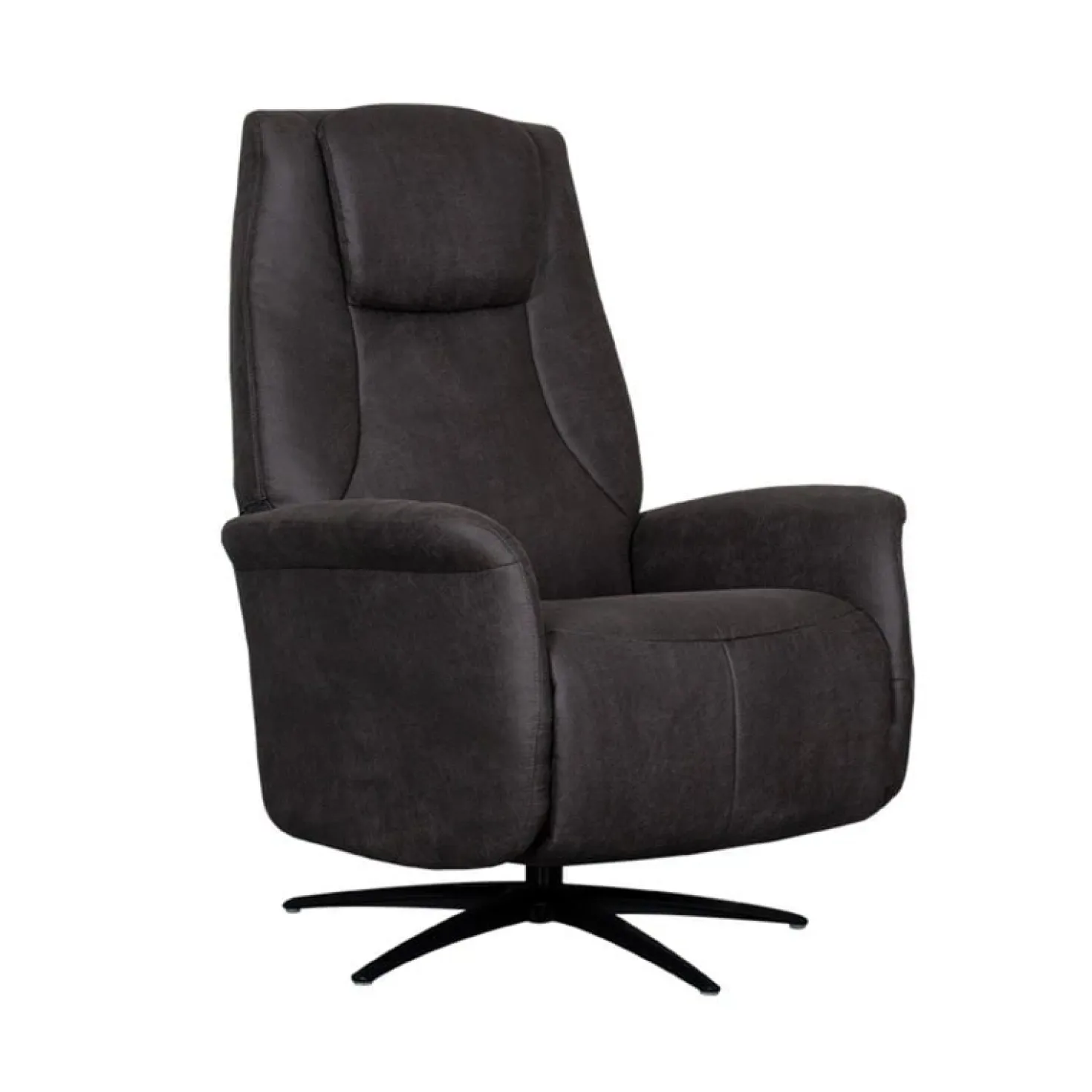 Stockholm Fauteuil Antraciet Microleder Elektrisch