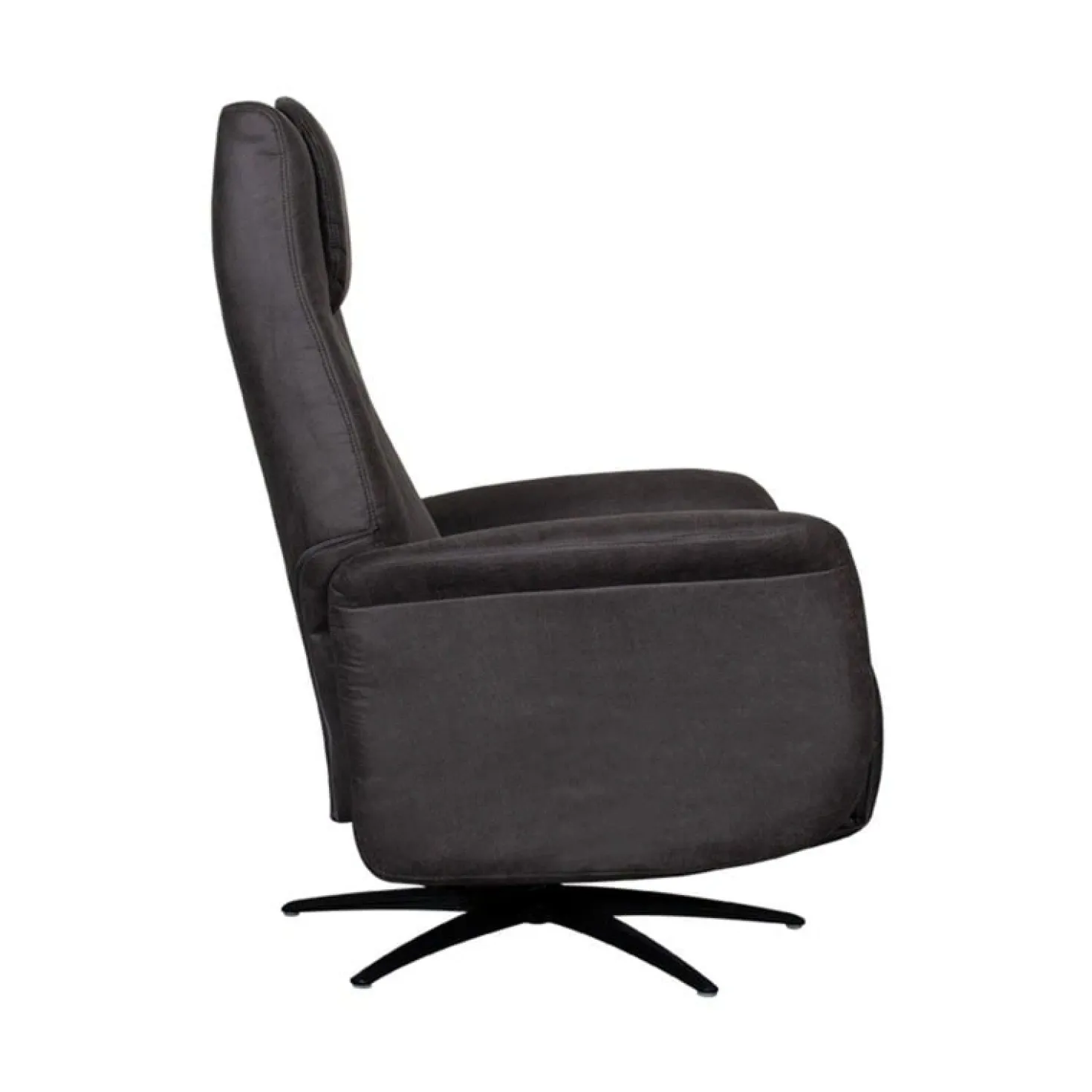 Stockholm Fauteuil Antraciet Microleder Elektrisch