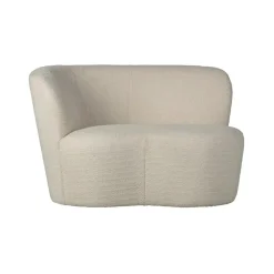 Stone Bankje Links Boucle Creme 112cm