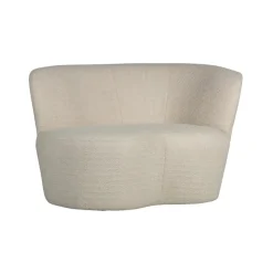 Stone Bankje Rechts Boucle Creme 112cm