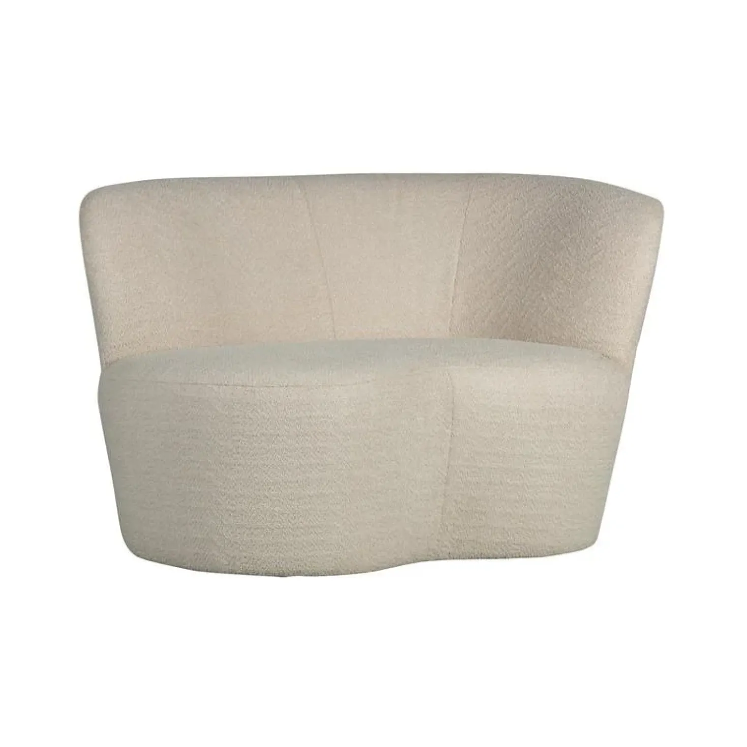 Stone Bankje Rechts Boucle Creme 112cm