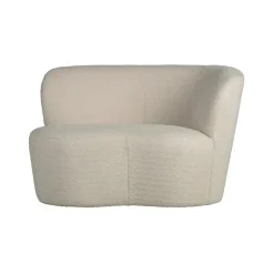 Stone Bankje Rechts Boucle Creme 112cm