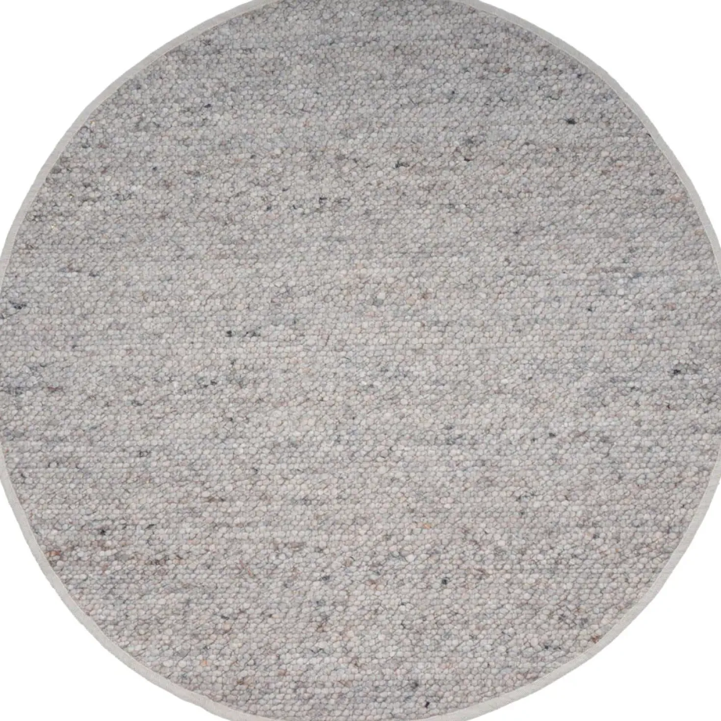 Stone vloerkleed Lichtgrijs Rond 160x160cm