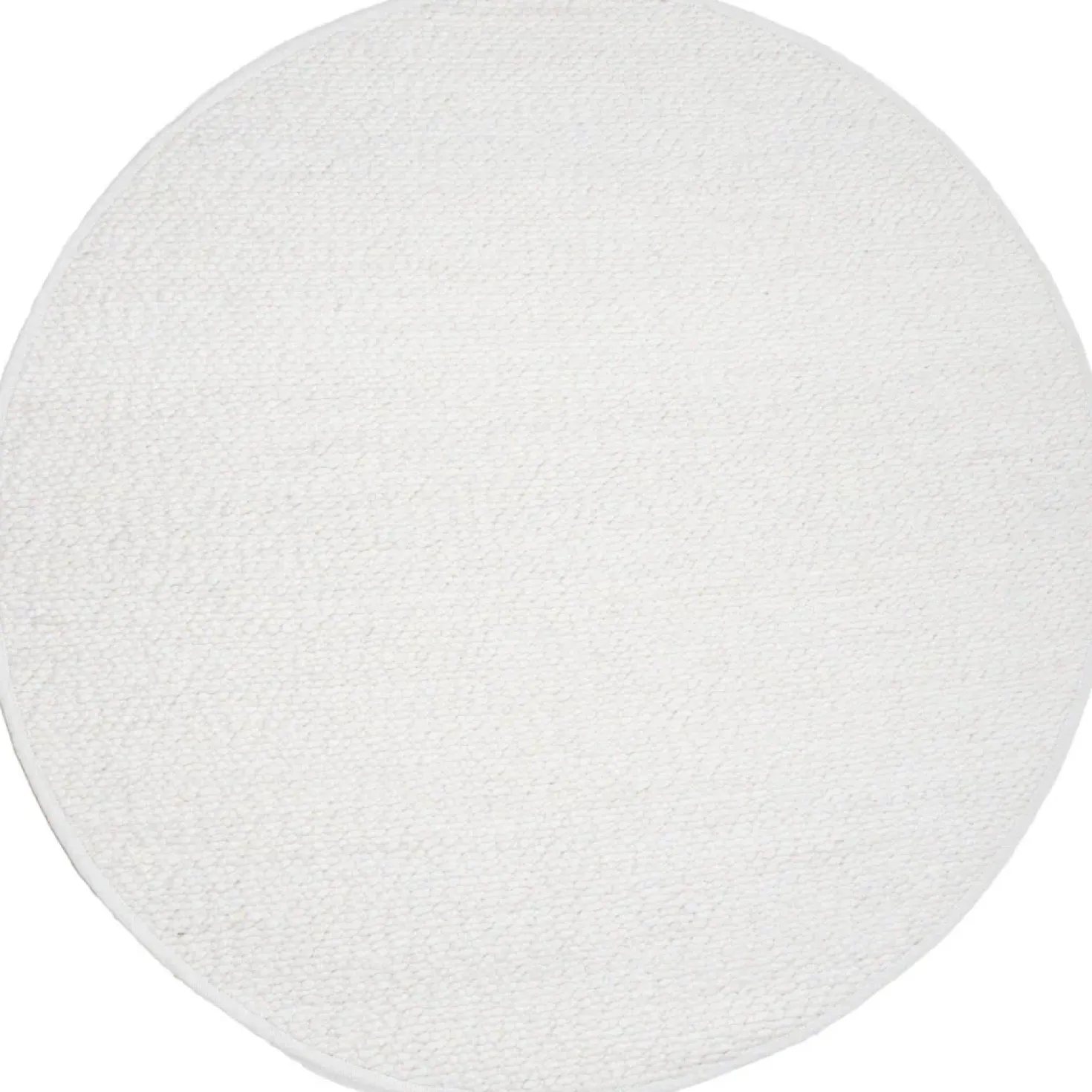 Stone vloerkleed Wit Rond 200x200cm