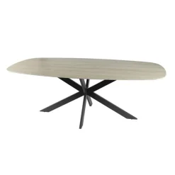 Strato Eettafel deens ovaal Keramiek Travertin 215cm