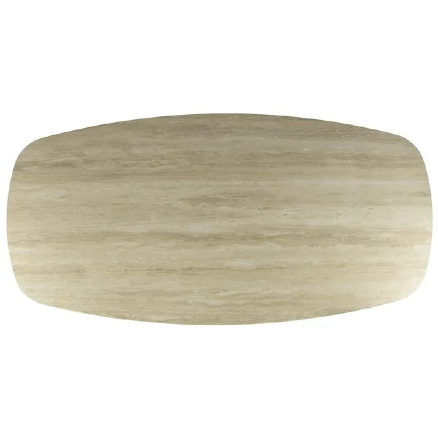Strato Eettafel deens ovaal spinpoot Keramiek Travertin 180cm