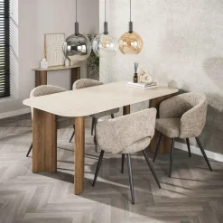 Strato Eettafel Keramiek travertin 180cm