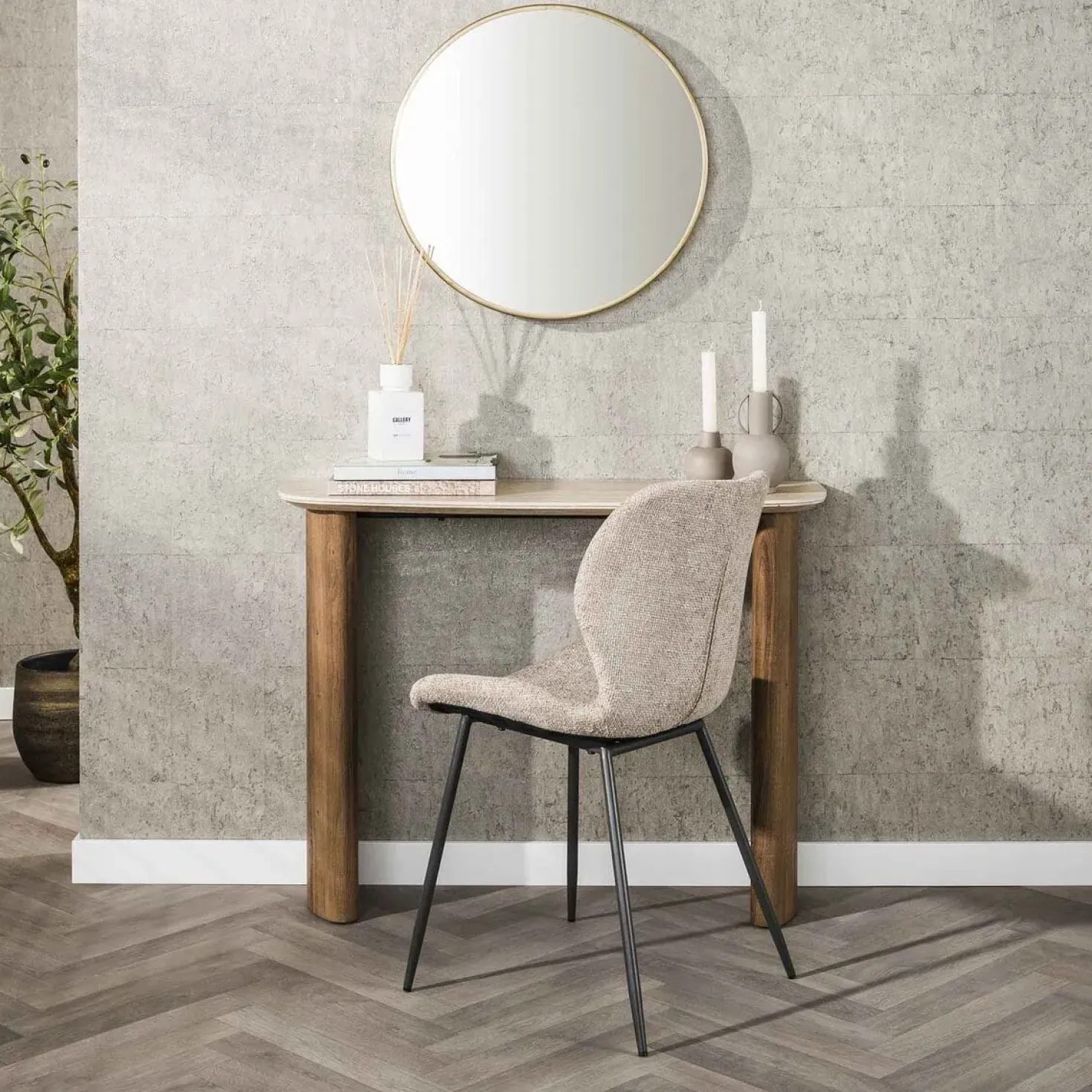 Strato Sidetable/Kaptafel Keramiek travertin 100cm