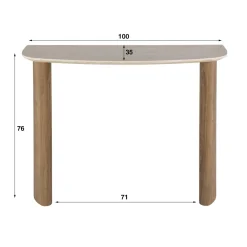 Strato Sidetable/Kaptafel Keramiek travertin 100cm