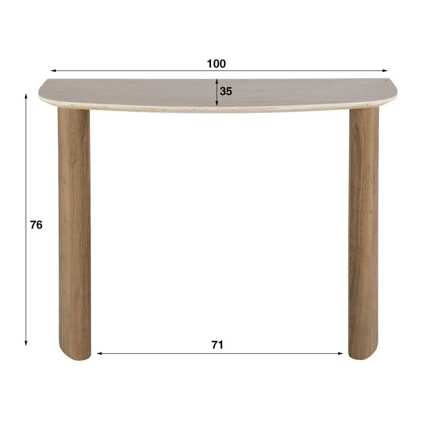 Strato Sidetable/Kaptafel Keramiek travertin 100cm