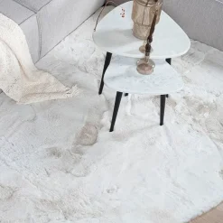Suave vloerkleed kiezelvorm ivoor 160cm x 230cm