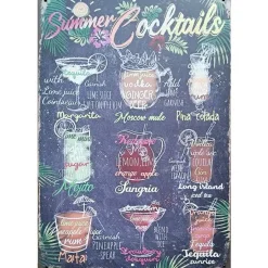Summer Cocktails - metalen bord