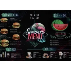Summer Menu - metalen bord