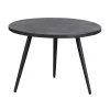 Suze Bijzettafel rond set van 2 Hout/Metaal Zwart